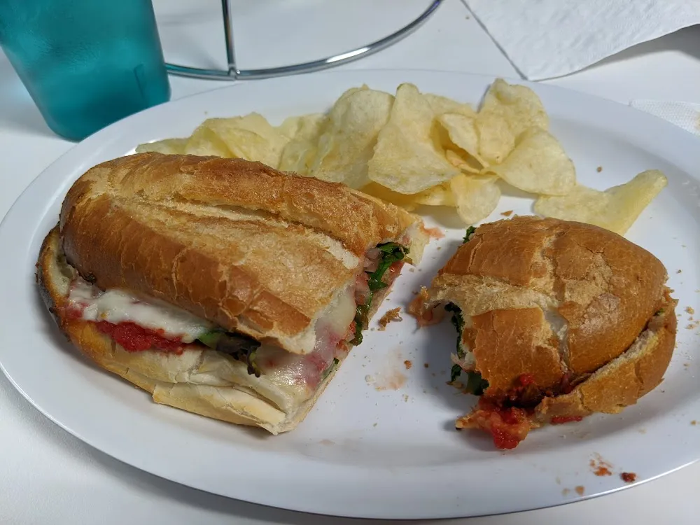 Meatball Sub with Added Spinach and Onion
