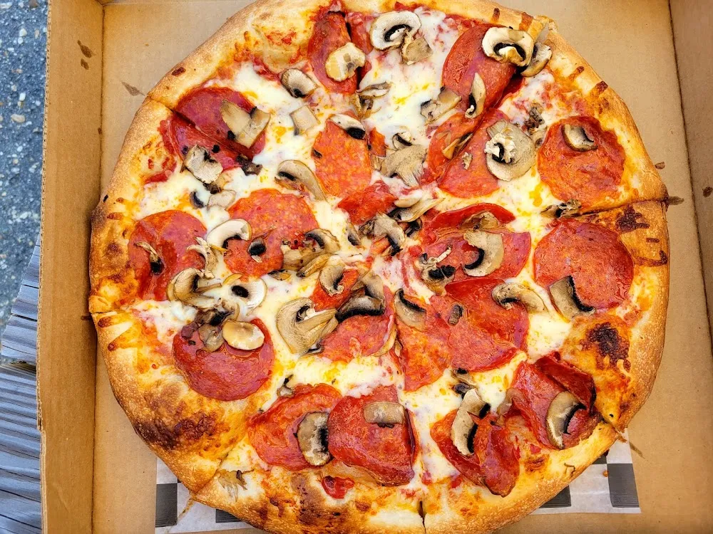 Pepperoni and Mushroom Pizza